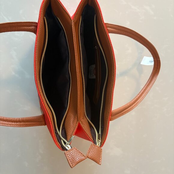 Silk and faux leather Purse - Picture 4 of 4